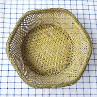 Handwoven Bamboo Hexagonal Basket Fruit Plate