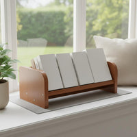 Desktop Bookshelf Large Capacity Desk Book Organizer Tilted Design Tabletop Book Storage for Students, Bay Window