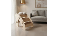 Dog Steps for Bed Solid Wood Construction Wooden Dog Stairs Stable Design Wooden Pet Stairs for Short-Legged Dogs, Senior Pets, Indoor
