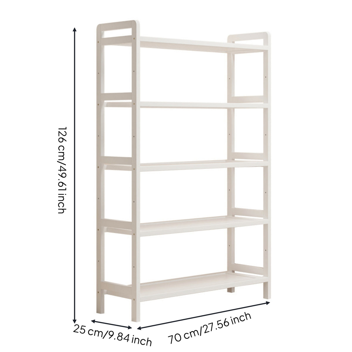 Open Bookshelf Minimalist Freestanding Bookshelf Space-Saving Open Bookcase for Living Room, Study