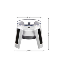 Solar Powered Display Stand 360 Degree Rotating Turntable with Clear Plate Rotating Display Stand Motorized Compact for Jewelers