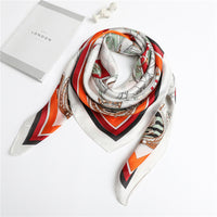 Women's Imitation Silk Scarf 90x90cm for Spring/Summer, Travel, Sun Protection, Shawl, Decorative Headscarf