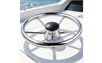 stainless steel Steering Wheel Stainless Steel Boat Steering Wheel 11-Inch for Stations