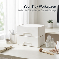 Dustproof Storage Boxes for Office, Storage Boxes with Lid for Makeup, Stackable Storage Boxes Lid, Solid Color Storage Boxes Lid