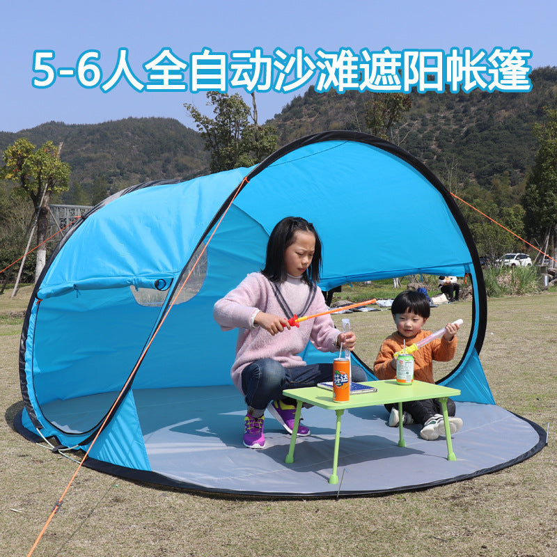 Pop-Up Beach Sun Shelter Tent for 5-8 People, UV Protection, Instant Setup for Camping & Picnics