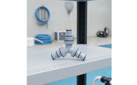 Pool Hose Connector Triple-Outlet Y-Connector with Threaded Collars Ribbed Threaded Hose Adapter for Maintenance Technicians