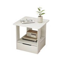 Modern Design 2-Drawer Nightstand Minimalist and design Bedside Table Space Saving Bedroom Storage Sturdy Construction for Apartment Dwellers, Students, Residents, Small areas, Dorm Room, Office