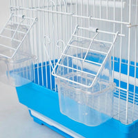 Pet Bird Cage with Domed Top, Metal Avian Cage and Bird Enclosure for Budgie Parakeet, Indoor Housing for Finch Canary Base Design
