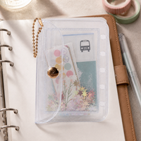 M5 Loose-Leaf Notebook Refill Pouch, PVC Card Holder, Portable Coin Purse with Hanging Loop