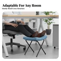 Collapsible Padded Leg Rest Space-Saving Footstool adaptable for Home Users