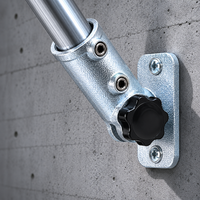 Wall Mount Flag Pole Bracket Base, 180 Degree Adjustable Outdoor Advertising Flagpole Holder Accessory