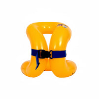 Bright Yellow Inflatable Swim Vest Waist Strap Swim Vest Buckle Swimming Aid Padded
