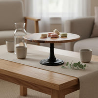 Wood Cake Stand Photogenic Design Cake Plate Pedestal Easy to Clean Dessert Cloche for Wedding, Afternoon Tea, Birthday Party