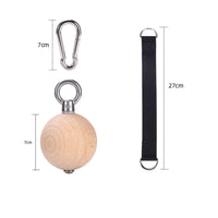 Beech Wood Pull-up Grip Ball Hanging Wooden Grip Ball Portable Grips Easy to Install for Home Gym