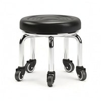 Padded Low Stool with Wheels Compact Swivel Stool with Wheels Mobile Furniture Movable for Estheticians