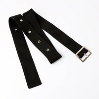 Textile Belt with Buckle Minimalist Eyelet Belt Versatile for All Genders for Women, Dresses, Coats