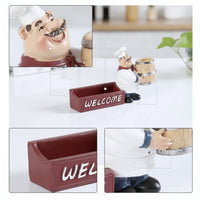 Chef Skewer Holder Tabletop Chef Figurine Funny for Cafe