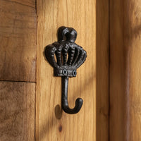 Ornate Wall Hook Heavy-Duty Iron Hook with Screws Sturdy Cast Iron Hooks for Closet