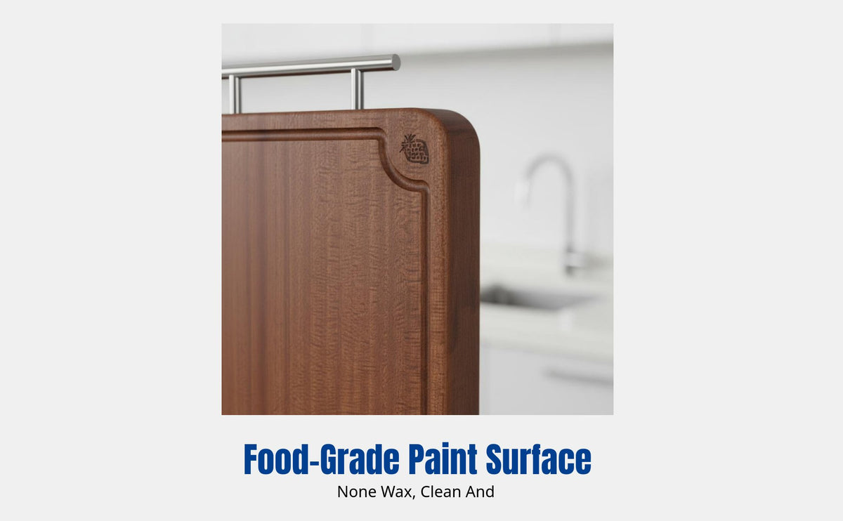Sturdy Walnut Antibacterial Cutting Board, Food Grade, Double-Sided, Microbial Resistant, Kitchen Chopping Board