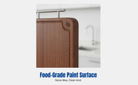 Sturdy Walnut Antibacterial Cutting Board, Food Grade, Double-Sided, Microbial Resistant, Kitchen Chopping Board