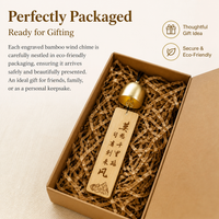 Bamboo Wind Chimes Outdoor, Carving Hanging Wind Chimes for Garden, Melodic Deep Tone for Patio & Balcony Decor