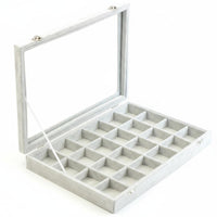 Transparent Clear Compartment Stackable Organizer Tray particle-resistantresistant Jewelry Box Insert for Crafters, Hobbyists, Display Case, Craft Table, vanity Top, Drawer