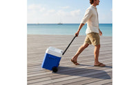 Wheeled Insulated Container Keeps Food Fresh Insulated Chiller Chest Easy to Move Portable Ice Chest for Outdoor Fishing, Car Travel