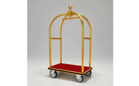 Hotel Luggage Trolley Stainless Steel Hotel Luggage Cart Smooth-Rolling Cart for Attendants, Lobbies