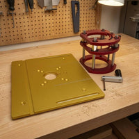 CNC-Finished Manual Router Lift Aluminum Alloy Woodworking Router Lift Base Alignment Slots Power Tool Accessory Precision Adjustment