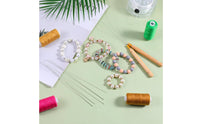 7 Pieces Beading Tool and Threader Kit Loop Beading Tool Threader Versatile Wooden Handle Pulling Hook Kit for Crafters, DIY Enthusiasts
