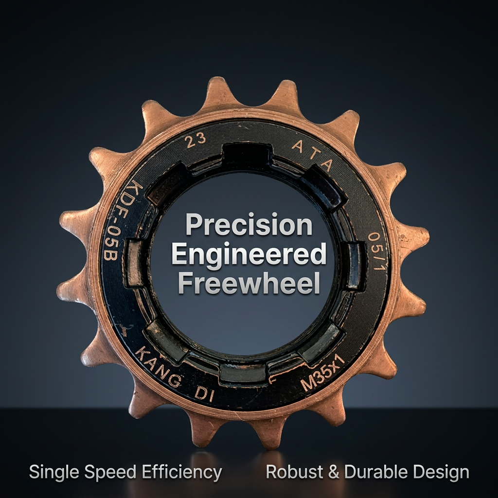 16T Freewheel Single Speed for Folding Bike, Sprocket Replacement for Cyclists, Rear Gear with Chain Oil Included