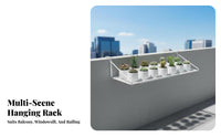 Space-Saving Hanging Railing Planter Rack Tiered Design Railing Pot Rack Easy to Hang Plant Stand long-lasting for Apartment Dwellers, Gardeners, property owners, Balcony, Fence, Patio, Porch