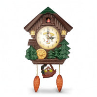 House-Shaped Cuckoo Wall Clock Unique Cuckoo Clock Original Black Woodland for Children, Bedroom