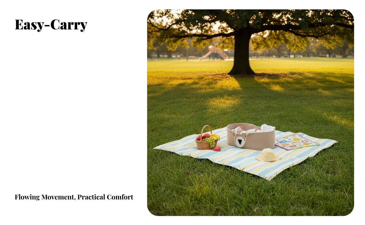 Portable Woven Rope Bassinet Washable Cover Infant Care Product Soft and Gentle Nursery Essential Removable Mattress for Newborns, Infants, Gift Givers, Travel, Car Trips, Indoor Napping, Baby Shower