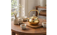 Teapot with Stainless Steel Infuser Patterned Teapot with Infuser Removable Tea Maker for Hosts
