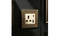 Switch Socket Panel Vintage Decorator Electrical Switch with Wall Plate Fitting Ornate Embossed for Interior Designers