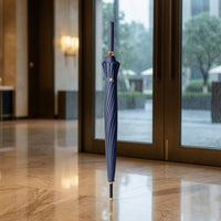 Long Handle Umbrella with 16 Ribs One-Handed Automatic Open Umbrella Windproof Heavy Duty for Commuters, Professionals, Commuting, Business Travel