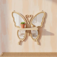 Wooden Craft Butterfly Flower Pot Holder Space Saving Home Decor Easy to Install