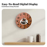 Non-Ticking Frameless Wall Clock Silent Sweep Movement Round Decorative Clock Battery Operated for Living Room, Bedroom, Kitchen