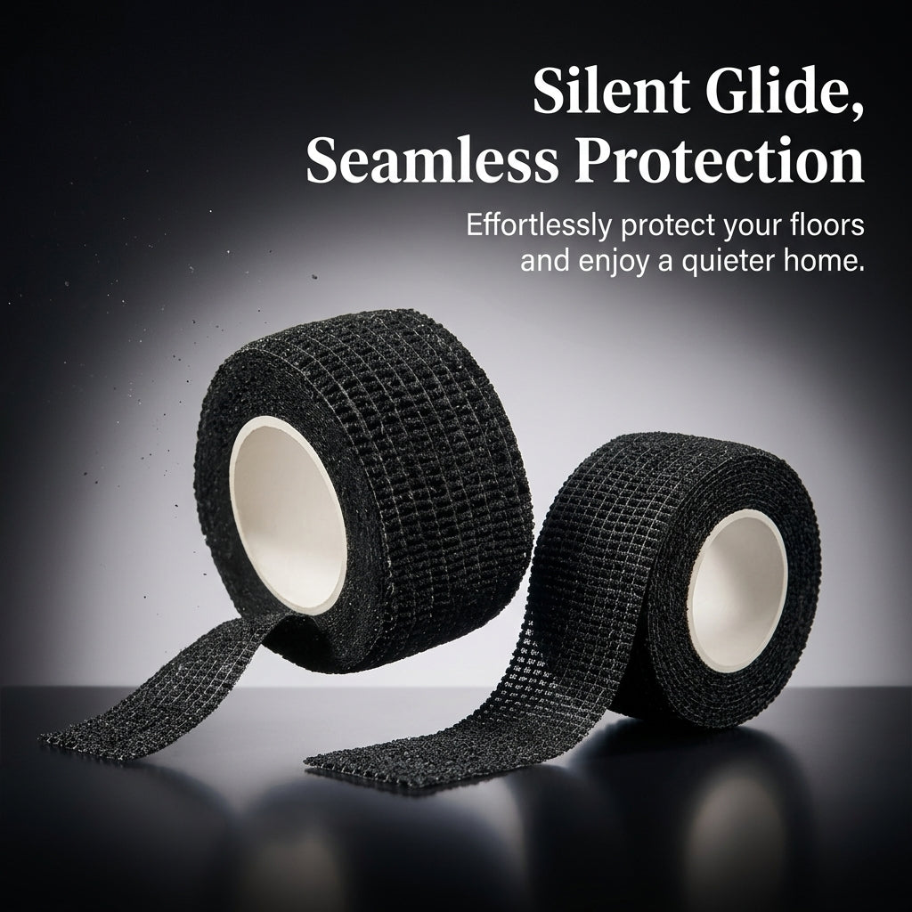 Table Leg Floor Protectors 2.5cm Round Polyester Cotton, Silent Non-Slip Chair Leg Covers for Tables and Chairs