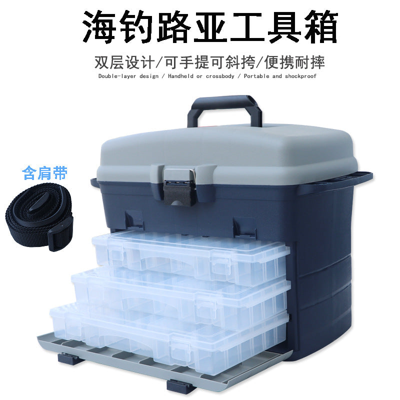 Multifunctional Large Fishing Tackle Box with Lure Storage