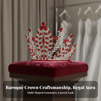 Full Circle Pageant Crown Sparkling Crystal Gemst Single S Baroque Crystal Tiara Baroque Wedding Headpiece Vintage Inspired