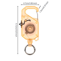 Fishing Rod Leash Switch Lock Fishing Rod Leash 70 Cm Stretch Retractable Keychain Clip for Anglers