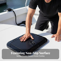 Watertight Seal Rectangular Deck Hatch Waterproof Boat Inspection Hatch Non-Slip Boat Entry Cover Sturdy Design for Yacht Owners