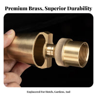 Brass Water Feature Nozzle Precision Crafted Adjustable Water Column Nozzle Thickened Design Waterfall Spray Head for Professionals, Courtyard, Garden