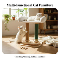 Wear-Resistant Cat clawing Pole with orb long-lasting Furniture Protector Low-Shedding Pet Supply Includes Dangling Toy for Indoor, Living Room, Home
