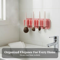 Makeup Brush Dehydrating Rack Easy to Clean Silicone Makeup Brush Holder Portable Desktop Cosmetic Tool Stand for Women, Dressing Table, Bedroom