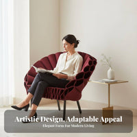 Fan-Shaped spinerest Peacock Chair Nordic aesthetic Single-Person Armchair Artistic Lounge Seat long-lasting Design for Interior Designers, Business Proprietors, Living Room, Showroom, Hotel Lobby, Reception Area