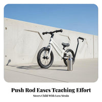 Quick Release Kids Bike Push Handle Universal Fit Parent Push Handle Builds Confidence for Beginners