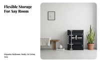 utilitarian aesthetic Shipping Container Nightstand Lockable Bedside Nightstand Creative Design Small Cabinet space-saving for Students, Young Adults, Homeowners, Bedroom, Dorm Room, Office